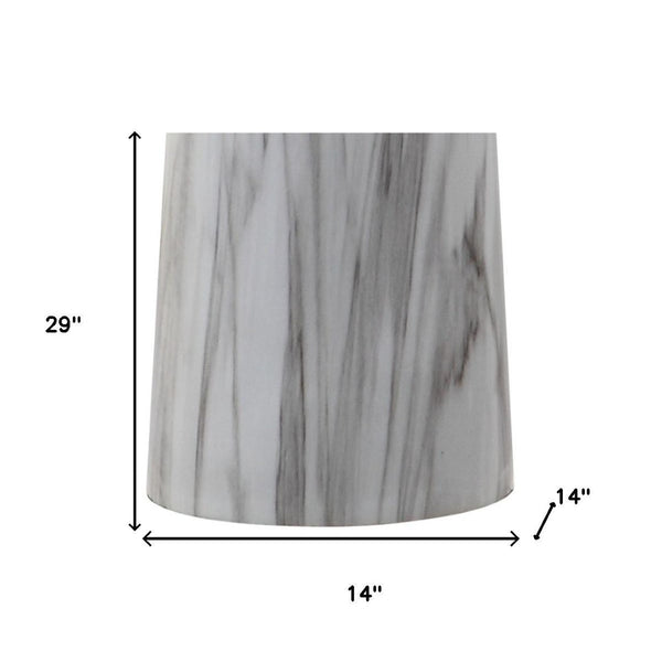 HomeRoots 24" Brown Novelty Table Lamp - LED Drum Shade for Warm, Ambient Light in Modern or Rustic Decor 715699