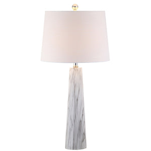 HomeRoots 24" Brown Novelty Table Lamp - LED Drum Shade for Warm, Ambient Light in Modern or Rustic Decor 715699