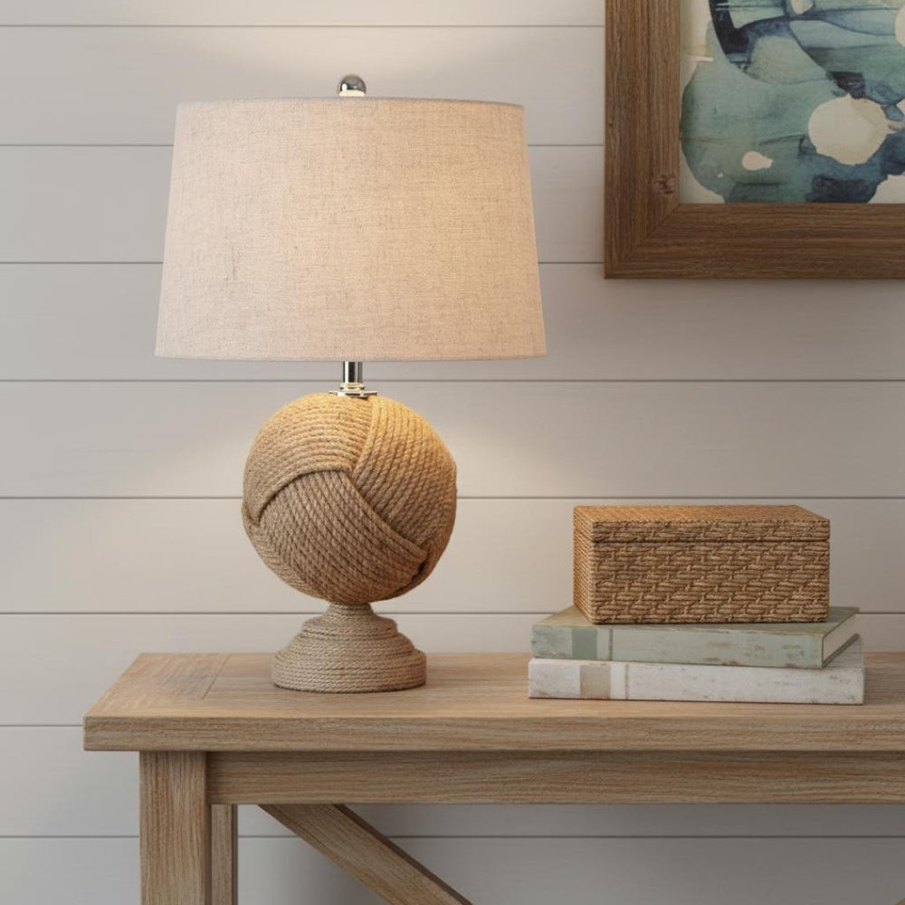 HomeRoots 27" White Novelty Table Lamp - Stylish LED Lighting with Classic Drum Shade for Cozy Ambiance 715701
