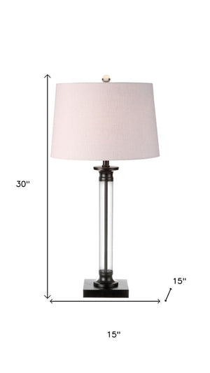 Set of Two Table Lamps with Fabric Drum Shades for Modern Living Rooms and Bedrooms