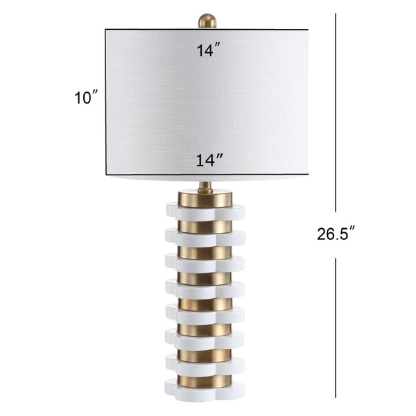 HomeRoots 31" Natural Urn Table Lamp - Sculptural LED Design with Drum Shade for Modern Home Decor & Style 715704
