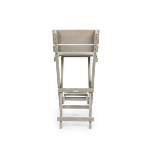 English Elm Harbor Point Recycled Hdpe Outdoor Folding Bar Stool Patio Deck All Season Seating Sand B2745P409655