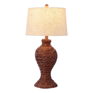 HomeRoots 30" Gold Novelty Table Lamp - Elegant Drum Shade Lighting for Living Rooms, Bedrooms & More! 715706