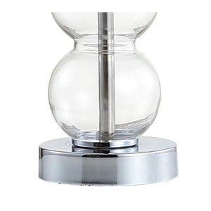 HomeRoots 19" Clear Table Lamp with Globe Shade – Elegant LED Lighting for Home, Office, and Cozy Spaces! 715713