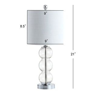 HomeRoots 19" Clear Table Lamp with Globe Shade – Elegant LED Lighting for Home, Office, and Cozy Spaces! 715713