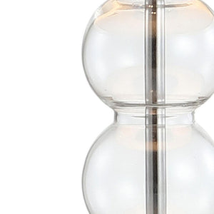 HomeRoots 19" Clear Table Lamp with Globe Shade – Elegant LED Lighting for Home, Office, and Cozy Spaces! 715713