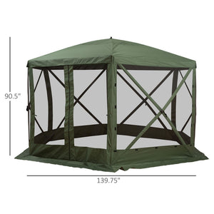 English Elm Hexagon Pop up Gazebo Tent with Uv Protection Waterproof Canopy for Outdoor Gatherings T3971P386692