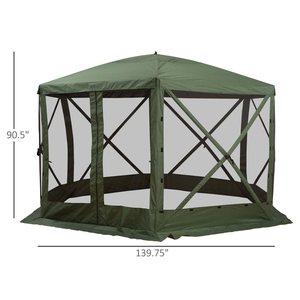 English Elm Hexagon Pop up Gazebo Tent with Uv Protection Waterproof Canopy for Outdoor Gatherings T3971P386692