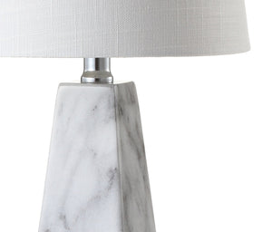 HomeRoots Set of Two Elegant 21" White Novelty Table Lamps with Empire Shades & Built-In Charging Outlet 715744