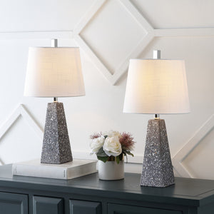 HomeRoots Set of Two 21" Black Novelty Table Lamps with Elegant Empire Shades for Modern Home Décor 715747
