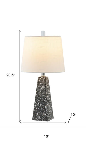 HomeRoots Set of Two 21" Black Novelty Table Lamps with Elegant Empire Shades for Modern Home Décor 715747
