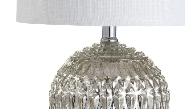 HomeRoots 25" Stylish White Novelty Table Lamp with Linen Drum Shade - Modern Marble Base & Ambient Glow 715753