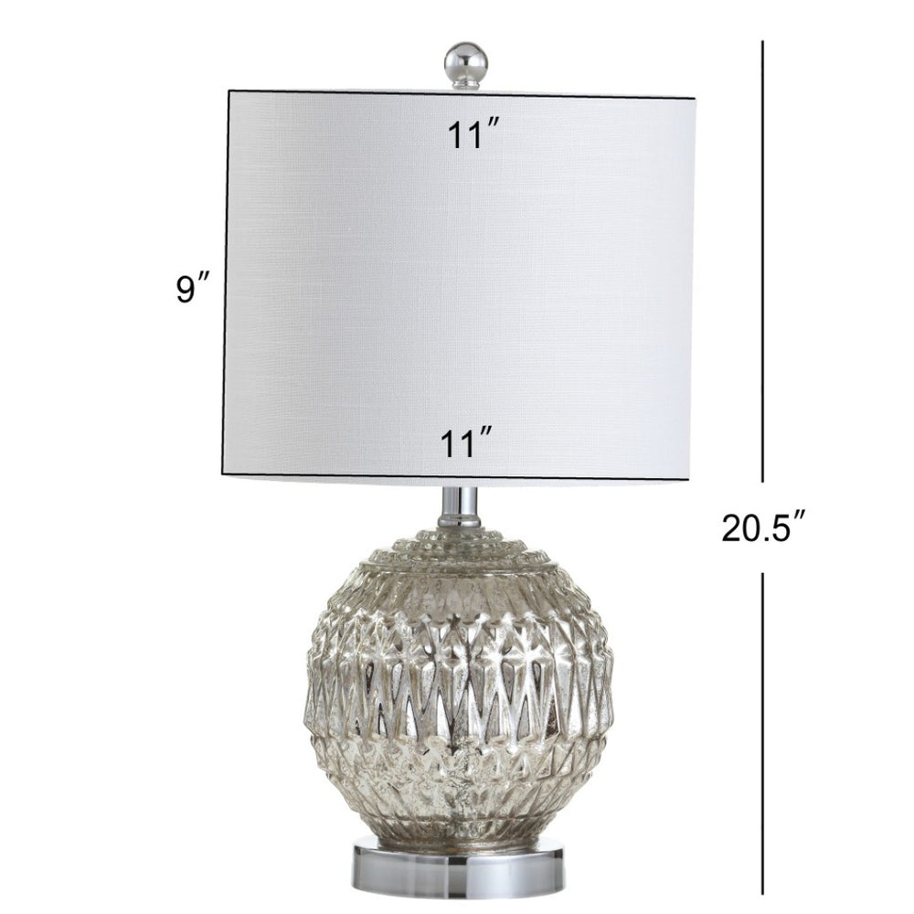 HomeRoots 25" Stylish White Novelty Table Lamp with Linen Drum Shade - Modern Marble Base & Ambient Glow 715753