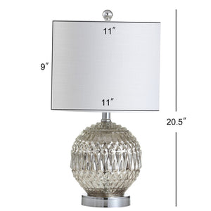 HomeRoots 25" Stylish White Novelty Table Lamp with Linen Drum Shade - Modern Marble Base & Ambient Glow 715753