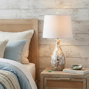 27 Inch Novelty Table Lamp with Drum Shade for Elegant Living Room Accent Decor