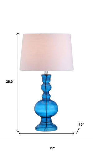 HomeRoots 21" Elegant White Round Table Lamp with Globe Shade, Marble Base, LED-Compatible for Modern Spaces 715775