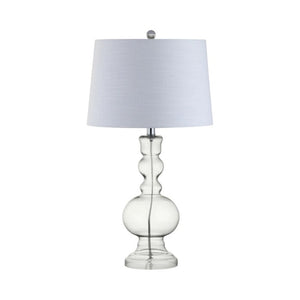 Set of Two 29 Inch Novelty Table Lamps with Elegant Drum Shades for Modern Living Room Decor