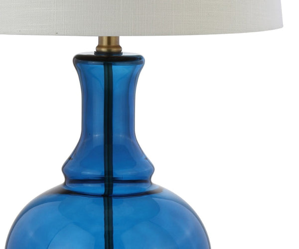 Set of Two Accent Table Lamps with Elegant Drum Shades for Glam Living Room Decor