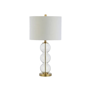 Set of Two 27 Inch Novelty Table Lamps with Elegant Drum Shades for Stylish Home Decor