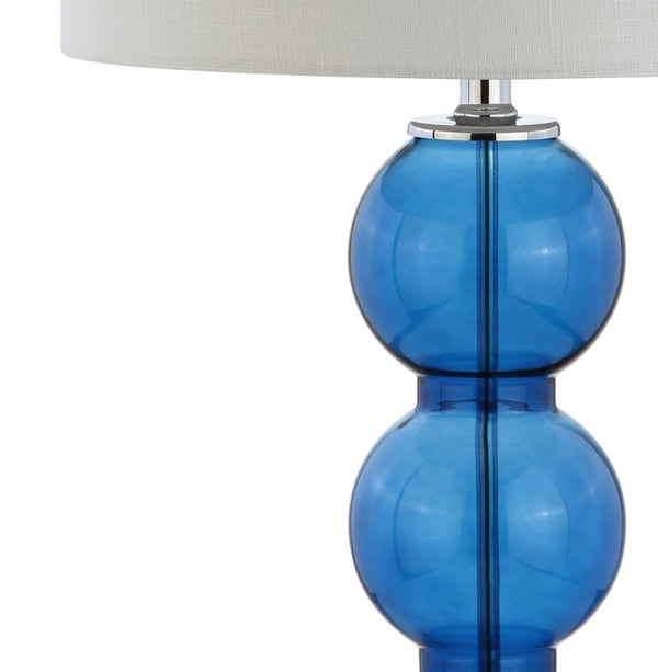Set of Two 27 Inch Novelty Table Lamps with Elegant Drum Shades for Stylish Home Decor
