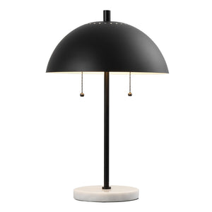 HomeRoots 20" Gold Gourd Table Lamp - Elegant LED Design with White Linen Drum Shade for Modern Interiors 715798
