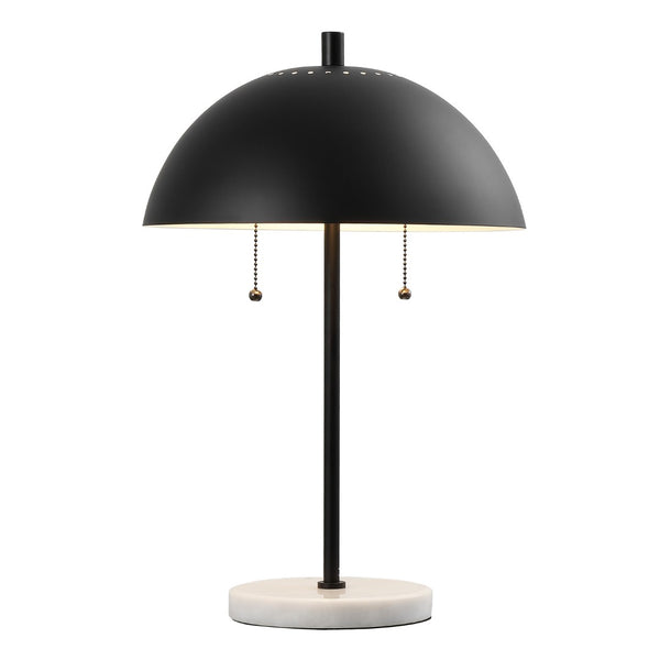 HomeRoots 20" Gold Gourd Table Lamp - Elegant LED Design with White Linen Drum Shade for Modern Interiors 715798