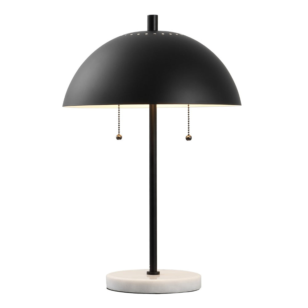 HomeRoots 20" Gold Gourd Table Lamp - Elegant LED Design with White Linen Drum Shade for Modern Interiors 715798