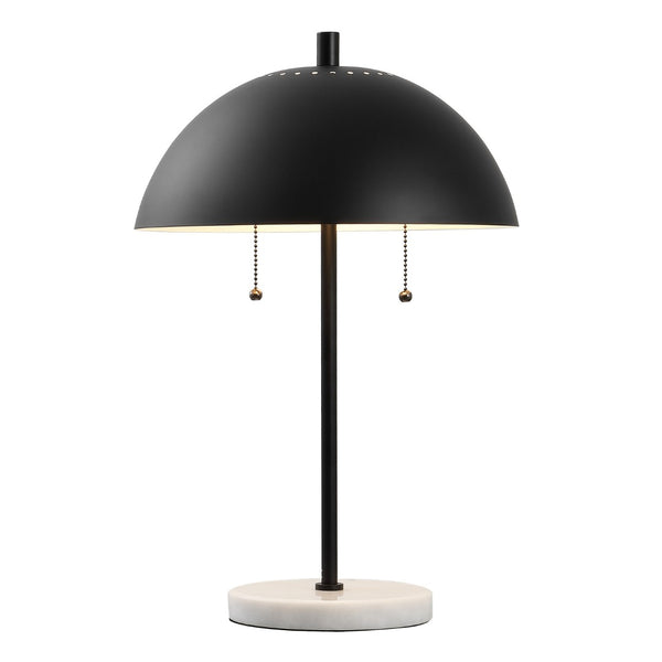 HomeRoots 20" Gold Gourd Table Lamp - Elegant LED Design with White Linen Drum Shade for Modern Interiors 715798