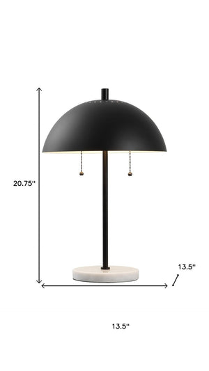 HomeRoots 20" Gold Gourd Table Lamp - Elegant LED Design with White Linen Drum Shade for Modern Interiors 715798