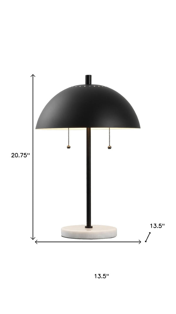HomeRoots 20" Gold Gourd Table Lamp - Elegant LED Design with White Linen Drum Shade for Modern Interiors 715798