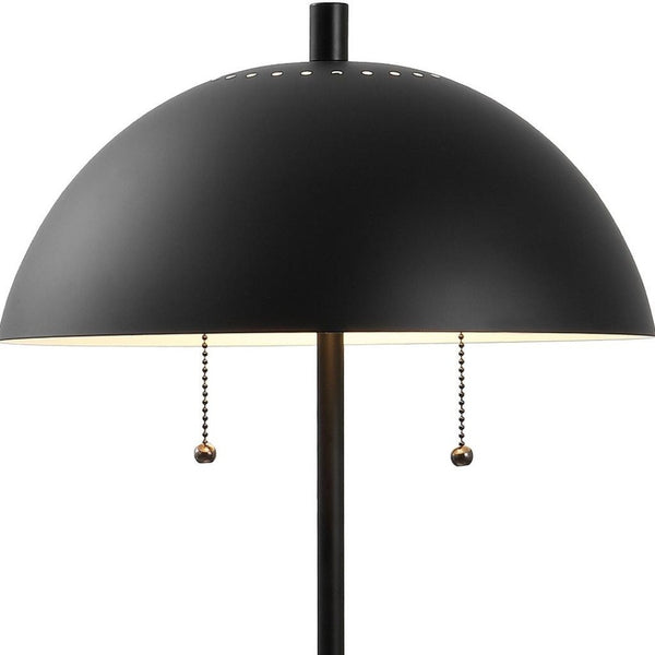 HomeRoots 20" Gold Gourd Table Lamp - Elegant LED Design with White Linen Drum Shade for Modern Interiors 715798