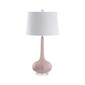 Set of Two 29 Inch Novelty Table Lamps with Elegant Drum Shades for Modern Living Room Decor