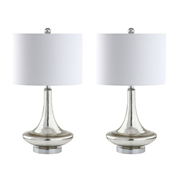 Set of Two Novelty Accent Table Lamps with Drum Shades for Stylish Home Decor Ambiance