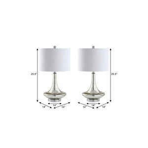 Set of Two Novelty Accent Table Lamps with Drum Shades for Stylish Home Decor Ambiance