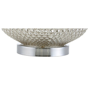 23 Inch Silver Round Drum Shade Table Lamp for Elegant Living Room Ambiance