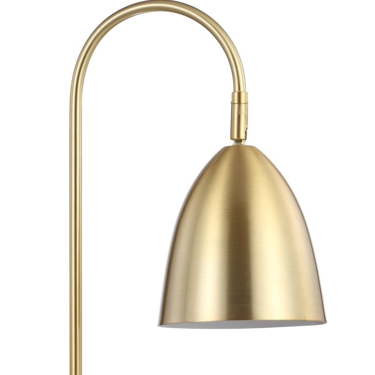 26 Inch White Arched Table Lamp with Novelty Shade for Bedroom or Living Room Decor