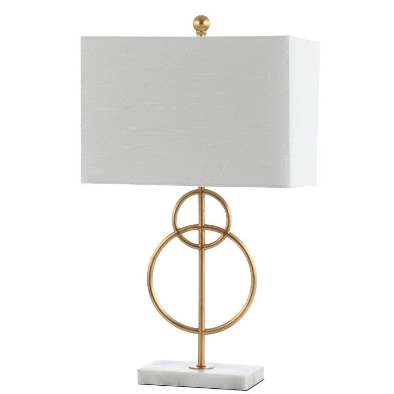 HomeRoots 26 Inch White Table Lamp with Fabric Shade for Bedroom Living Room Accent Decor 715795