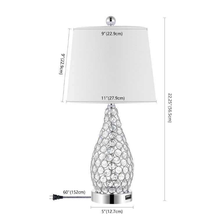 HomeRoots Set of Two Silver Gourd Accent Lamps with Empire Shades for Elegant Living Rooms 715805
