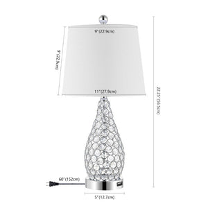 Set of Two Silver Gourd Accent Lamps with Empire Shades for Elegant Living Rooms
