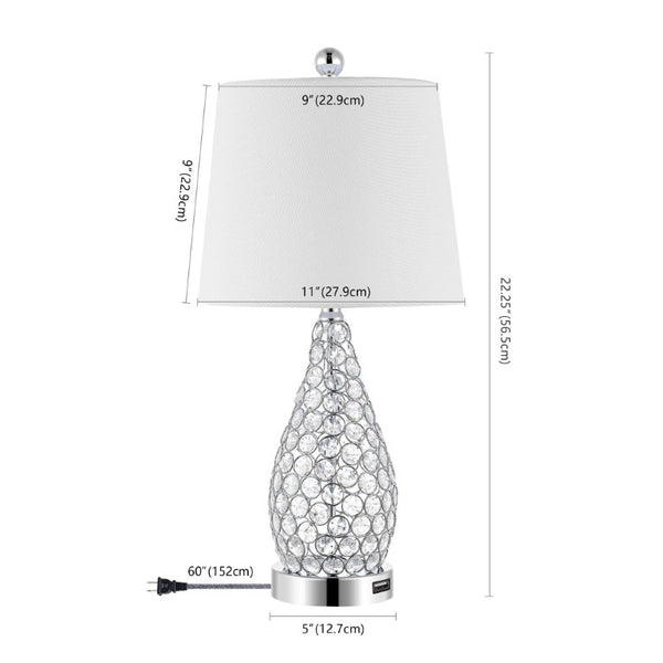 Set of Two Silver Gourd Accent Lamps with Empire Shades for Elegant Living Rooms