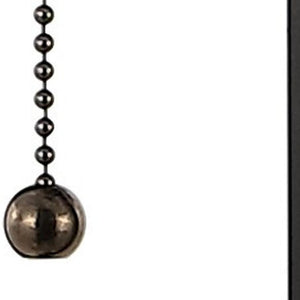 HomeRoots Set of Two 24" Nickel Gourd Table Lamps with White Drum Shades for Elegant Ambient Lighting 715812