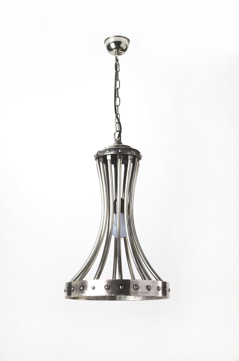 Butler Specialty Arneson Handcrafted Antique Silver Pendant Light - Elegant Accent For Any Space, Unique Design Silver Cast Aluminum,Silver Antique Finish 7158116-butler