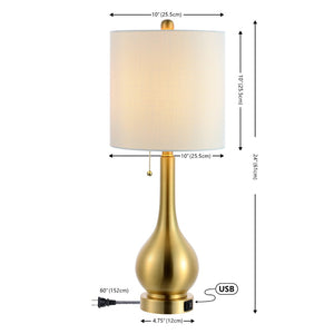 HomeRoots Set of Two 26" Antiqued Bronze Lighthouse Table Lamps with Linen Shades for Coastal Charm & Warmth 715814