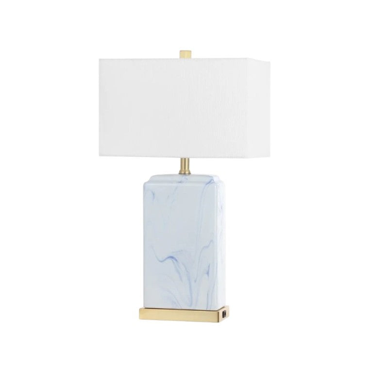 HomeRoots Set of Two Glam Gold Finish Table Lamps with Coordinating Shades for Living Rooms 715818