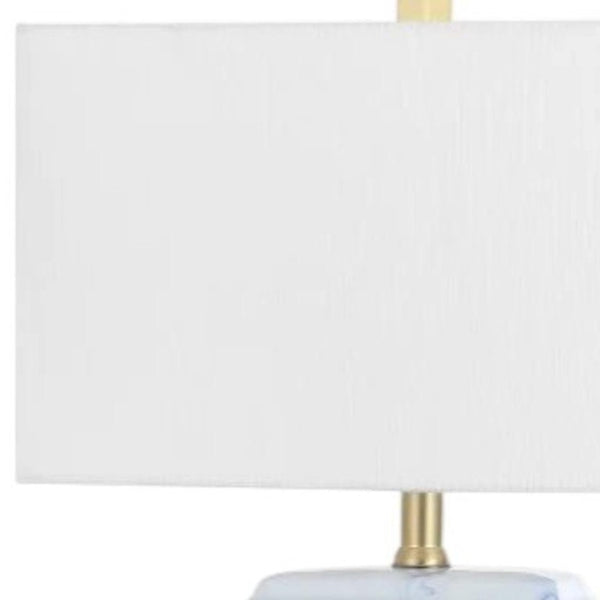 Set of Two Glam Gold Finish Table Lamps with Coordinating Shades for Living Rooms