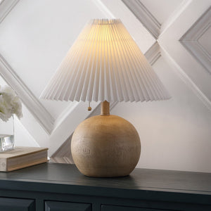 HomeRoots 21" Clear Lighthouse Table Lamp - Elegant LED Illumination with Beige Linen Shade for Coastal Style 715824