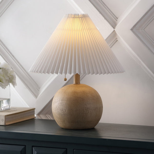 HomeRoots 21" Clear Lighthouse Table Lamp - Elegant LED Illumination with Beige Linen Shade for Coastal Style 715824