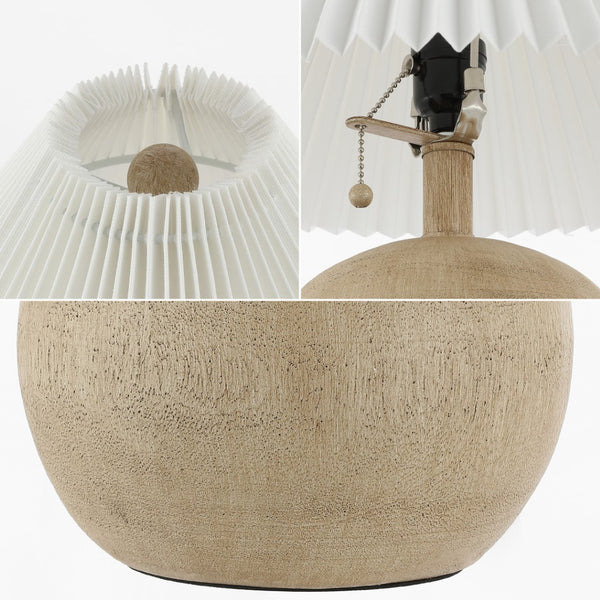 HomeRoots 21" Clear Lighthouse Table Lamp - Elegant LED Illumination with Beige Linen Shade for Coastal Style 715824