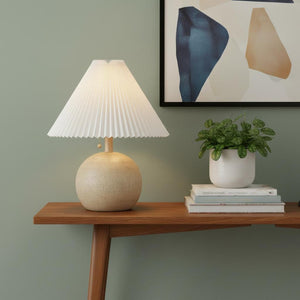 HomeRoots 21" Clear Lighthouse Table Lamp - Elegant LED Illumination with Beige Linen Shade for Coastal Style 715824