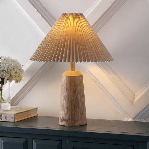 HomeRoots 22" Gold Swing Arm Geometric Table Lamp - Modern Empire Shade for Stylish Home Lighting Solutions 715825